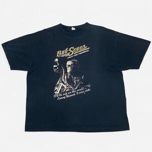 Vintage Bob Seger face the promise black tour Tshirt